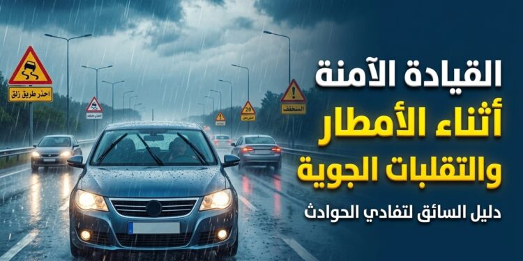 نصائح القيادة أثناء تقلبات الطقس والأمطار